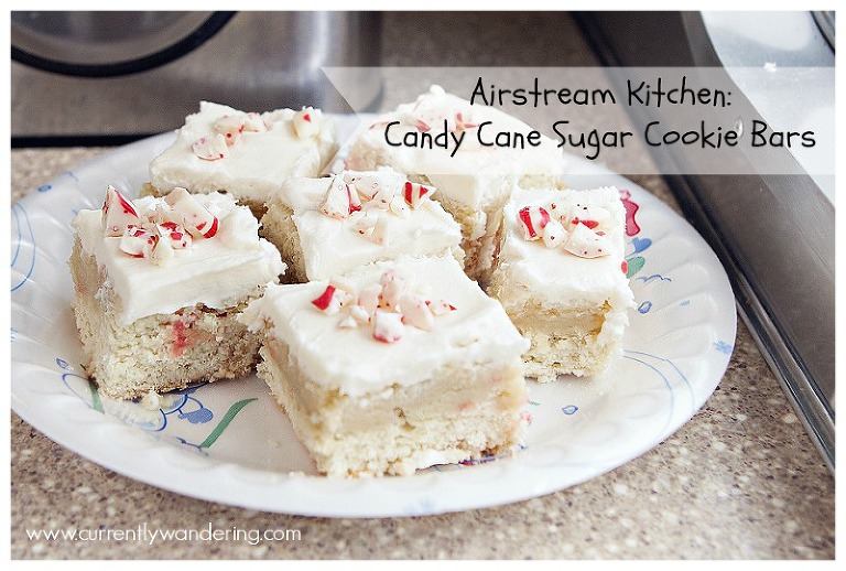 Airstream Kitchen Candy Cane Sugar Cookie Bars