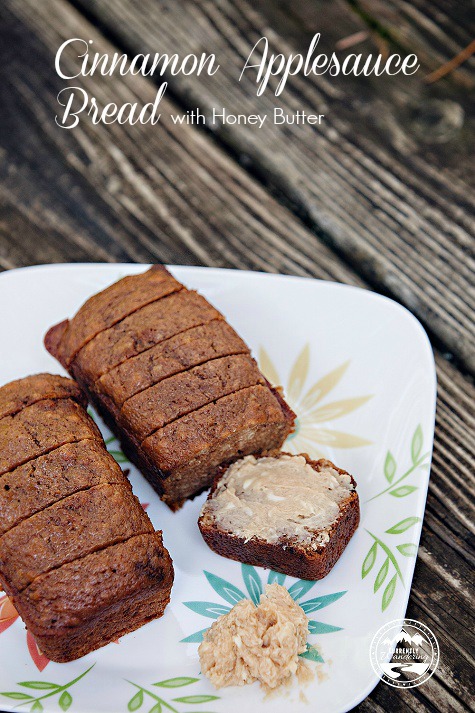 Cinnamon Applesauce Bread with Honey Butter