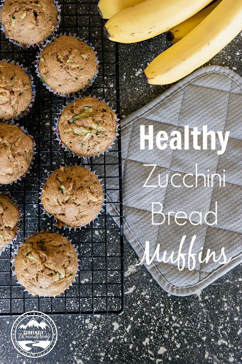 Delicious, HEALTHY zucchini bread muffins. Yum!